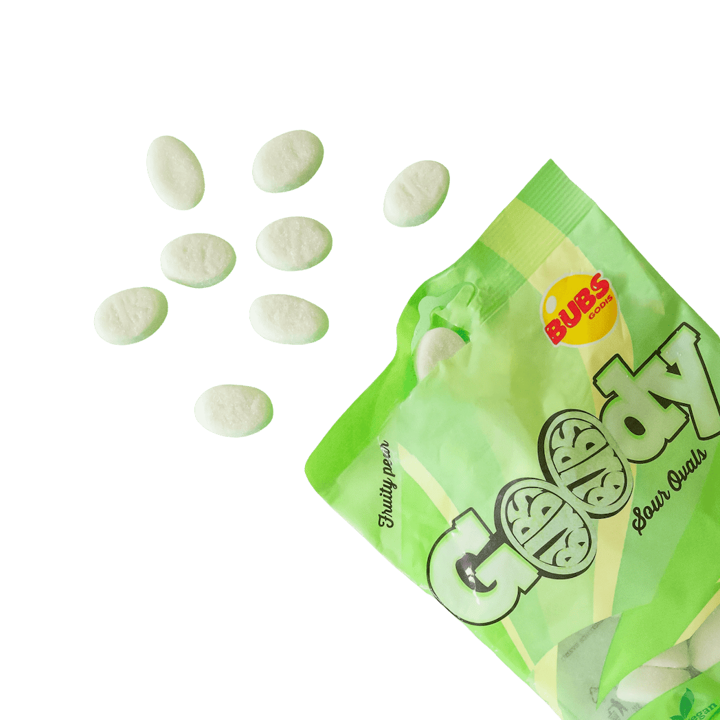 BUBS Godis Goody Fruity Pear 90g 3