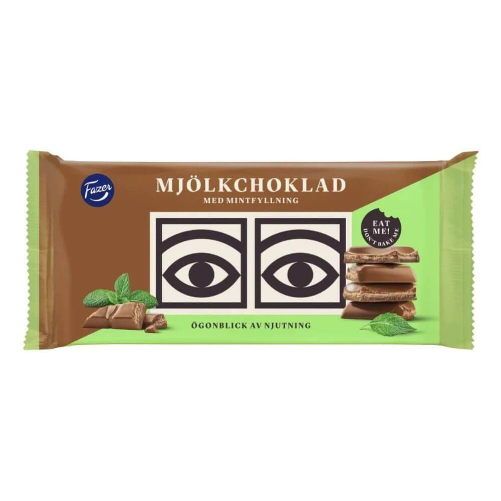 Fazer Eyes Milk Chocolate Mint Filling 121g