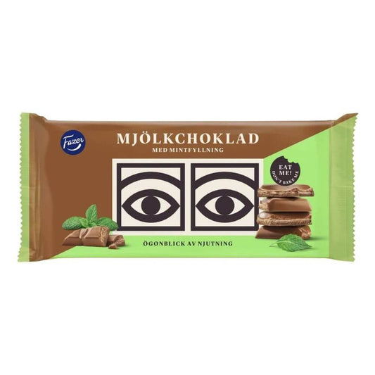 Fazer Eyes Milk Chocolate Mint Filling 121g