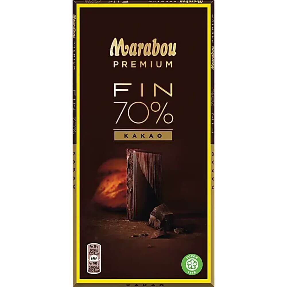 Marabou Dark Chocolate Premium Dark 70 Cocoa 100g