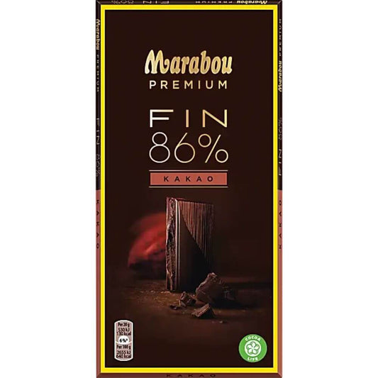 Marabou Dark Chocolate Premium Dark 86% Cocoa 100g