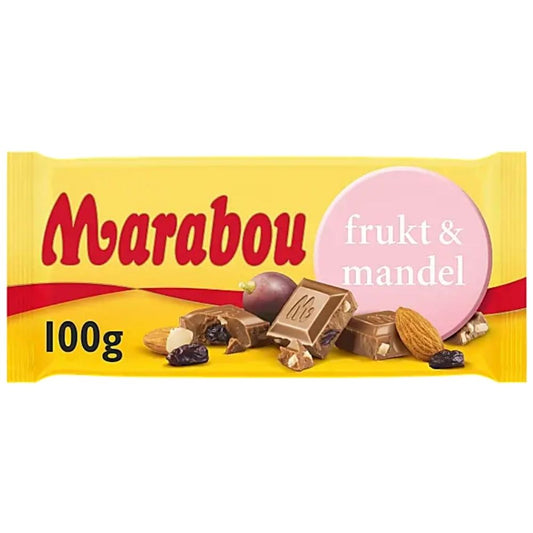 Marabou Fruit Almond Bar 100g