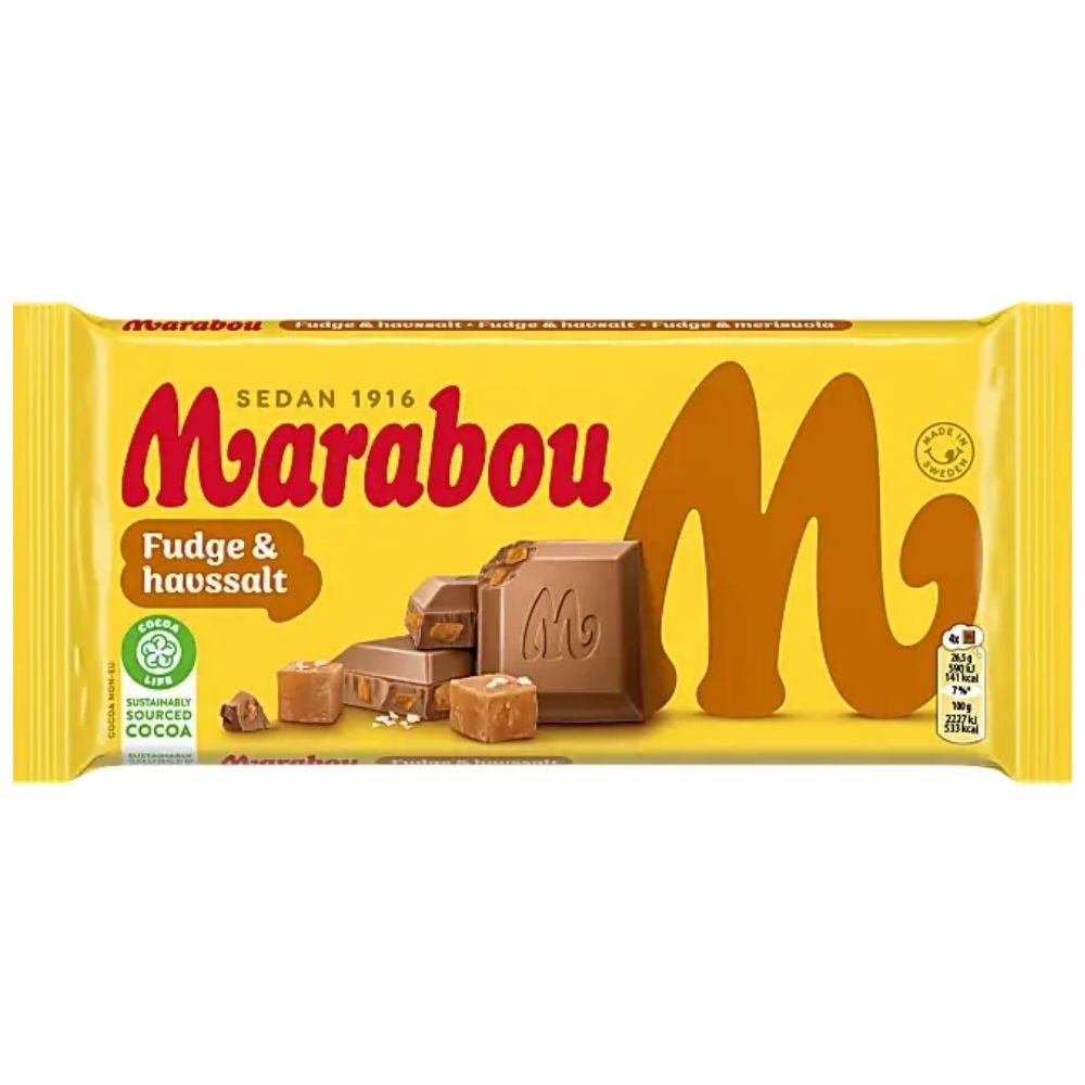 Marabou Fudge and Sea Salt Bar 185g