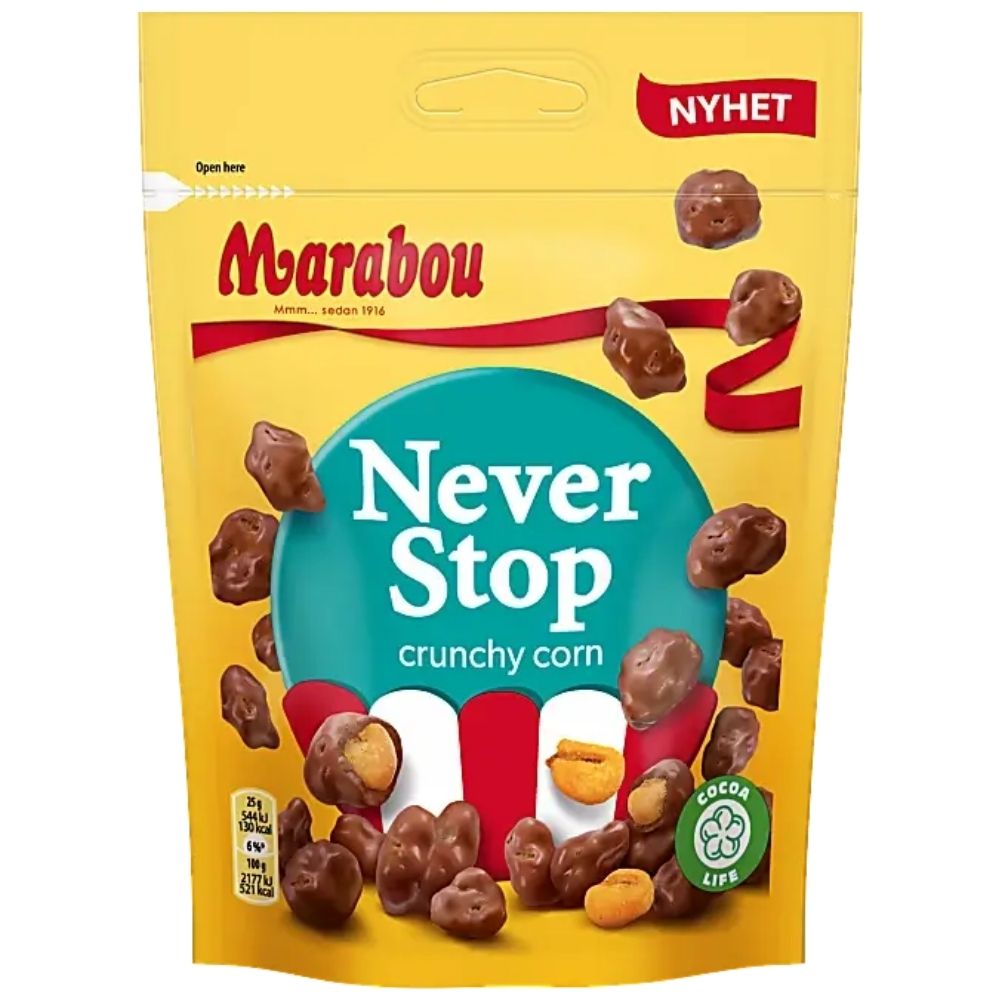 Marabou Never Stop Crunchy Corn 170g