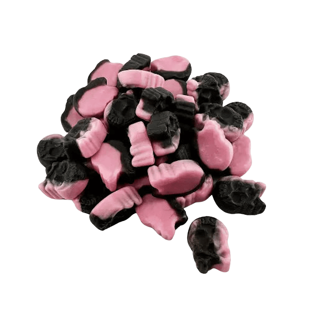 BUBS Godis Raspberry and Licorice Skull Foam 90g 1